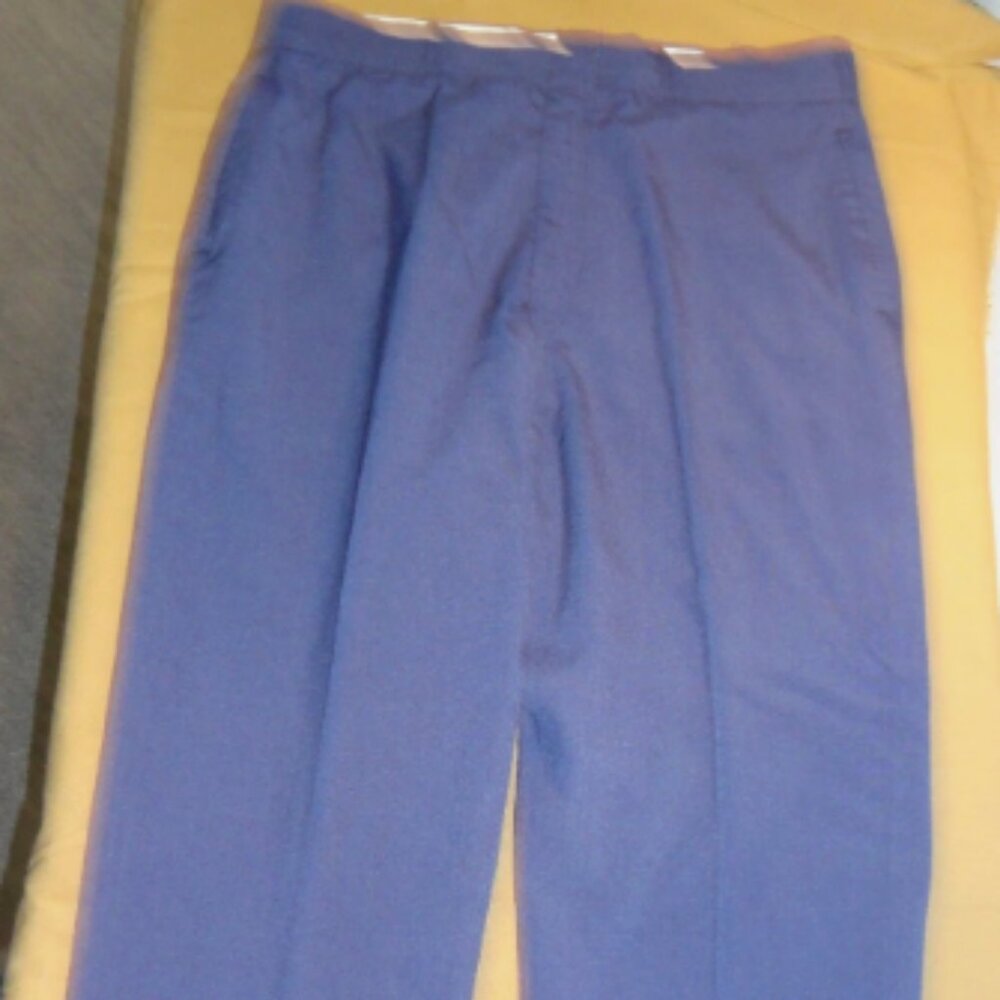 1972 sz36x32 USAF UNIFORM BLUE SERVICE PANTS 1549 9oz POLY WOOL TROPICAL LD 6714